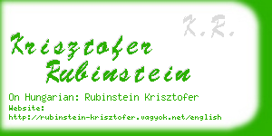 krisztofer rubinstein business card